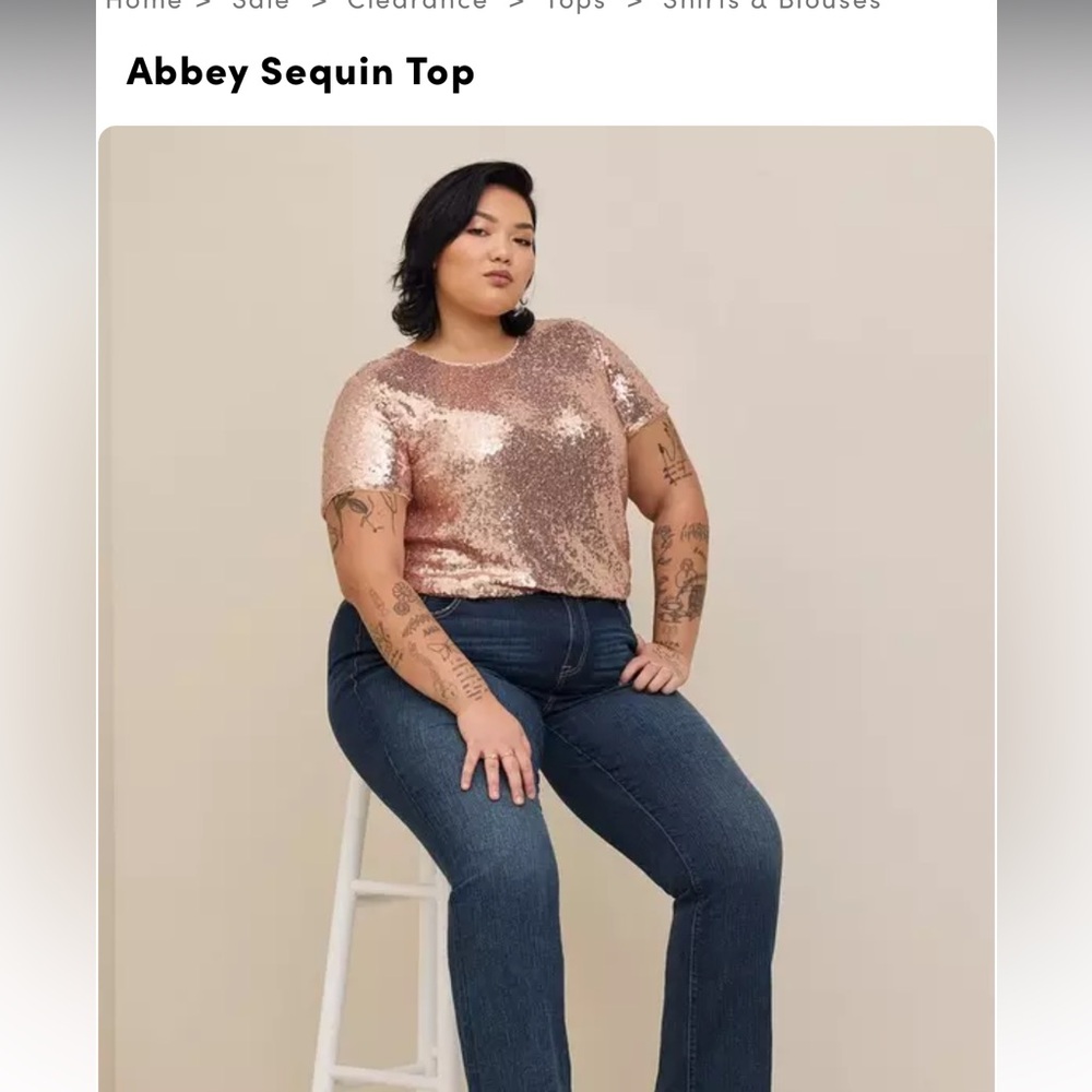 Torrid Abbey Sequin Top Women’s plus size 5x , size 28